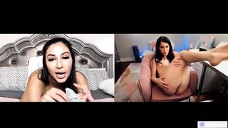 Evelyn Claire és Gianna Dior tinédzser leszbi web kamerás önnönélvezése